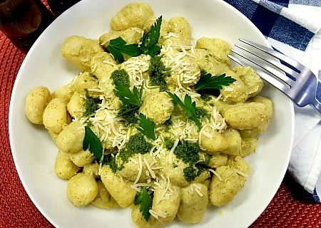 Gnocchi with Creamy Pesto