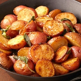 Garlic Rosemary Roasted Grelot Potatoes